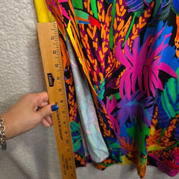 Sahara szSm Oversized Maxi dress Jungle themed Vibrant Pop colors Tropical comfy - Picture 7 of 16